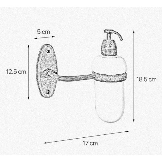furdoszoba rez bronz kiegeszito fali folyekony szappan tarto mediterran klasszikus furdo lakberendezes patinas antikolt country etterem szalloda videki paraszthaz lameridiana.jpg